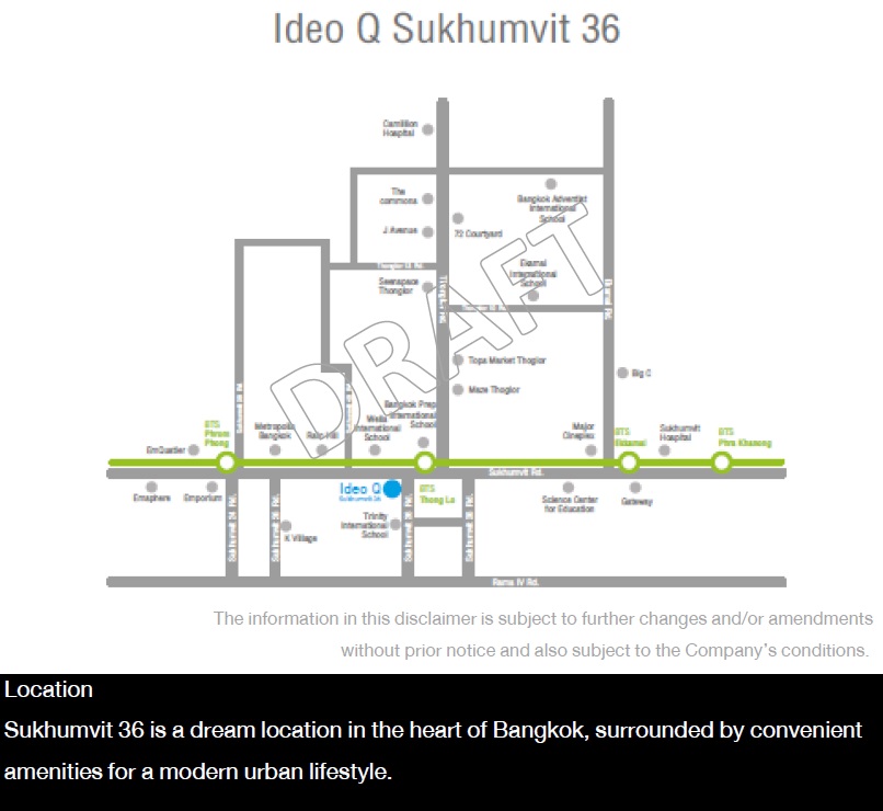 Ideo Q Sukhumvit 36 Location Map