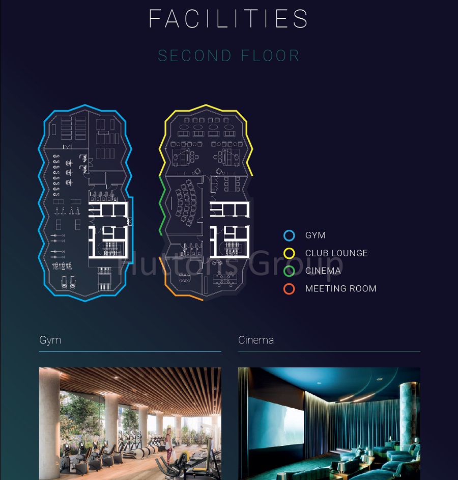 Infinity Waters Liverpool facilities on level 2