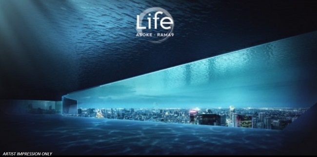 Infinity Pool at Life Asoke Rama 9 Bangkok